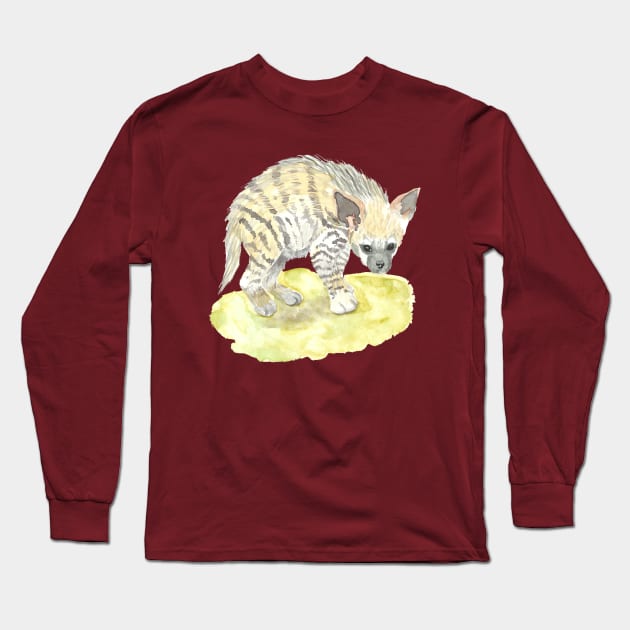 Baby hyena Long Sleeve T-Shirt by Créa'RiBo